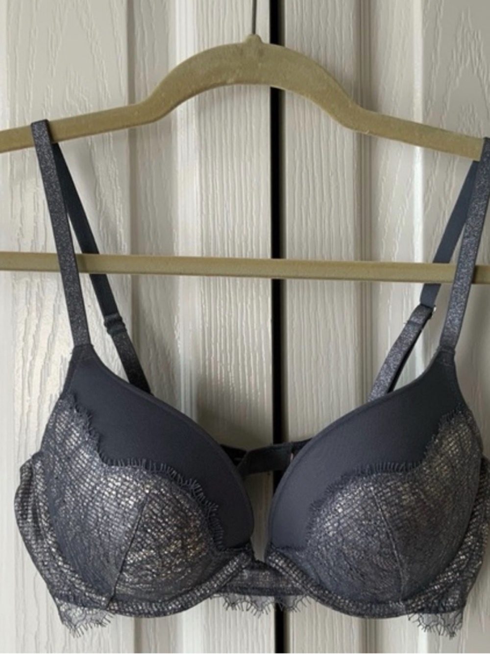 Victoria's Secret Charcoal Lace Push-Up Bra